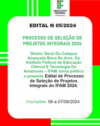 PROCESSO DE SELEÇÃO DE PROJETOS INTEGRAIS 2024