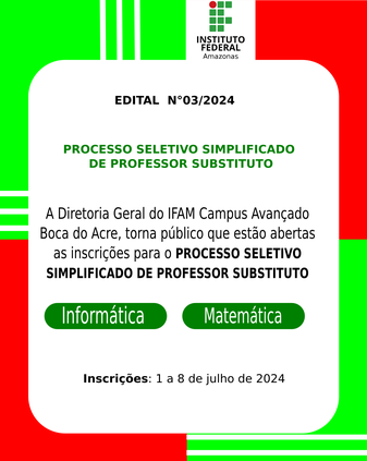 PROCESSO SELETIVO SIMPLIFICADO DE PROFESSOR SUBSTITUTO