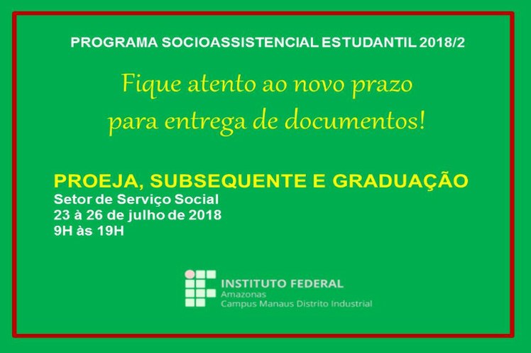 Programa Socioassistencial Estudantil 2018