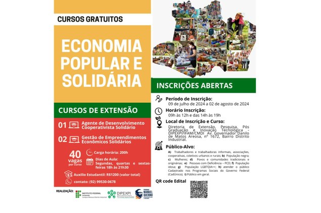 Resultado PRELIMINAR do EDITAL 08/2024 - Processo Seletivo: cursos de Gestão de Empreendimentos Econômicos Solidários e Agente de Desenvolvimento Cooperativista Solidário