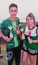 Juvaldir Santos e Emily Fernandes - Campeões do Badminton Juvenil