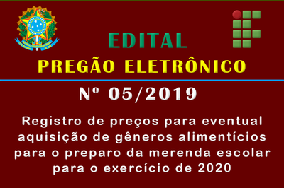 O evento dar-se-á no site: www.comprasgovernamentais.gov.br às 10h do dia 26/11/2019 (horário Brasília).