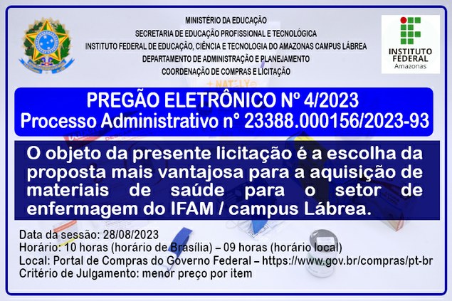 Pregão Eletrônico Nº 04/2023