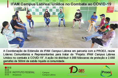 IFAM Campus Lábrea, em consonância com a Coordenação de Cursos de Extensão, realiza Reunião com representantes das organizações, instituições, associações e demais movimentos sociais.