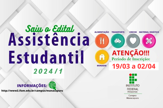 Programa Socioassistencial Estudantil do IFAM 2024/01