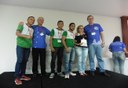 Alunos sendo premiados na VII Jornada de Foguetes no RJ