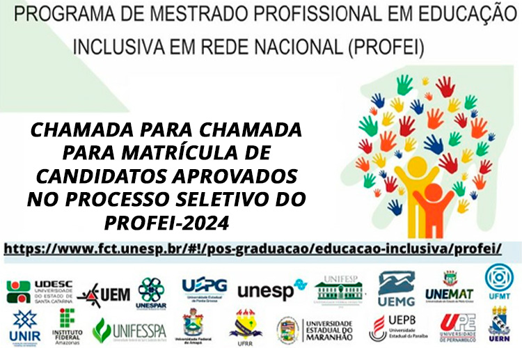 chamada para matrícula de candidatos aprovados no processo seletivo do PROFEI-2024.jpg
