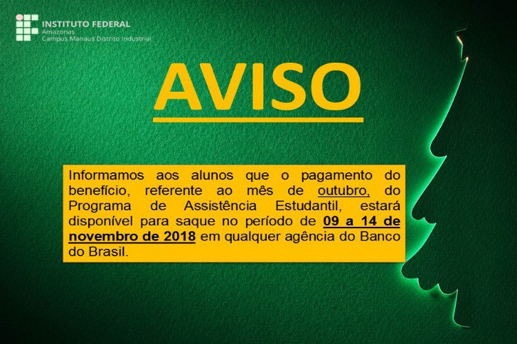 Programa de Assistência Estudantil - Pagamento de Benefício 