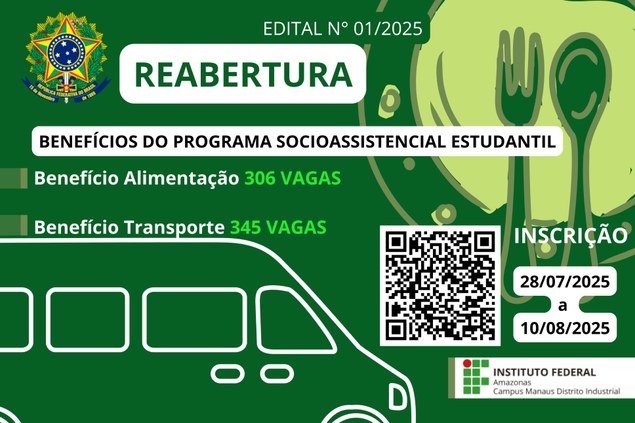 Reabertura do Edital nº 01/2025, PAES - semestre letivo 2025/2