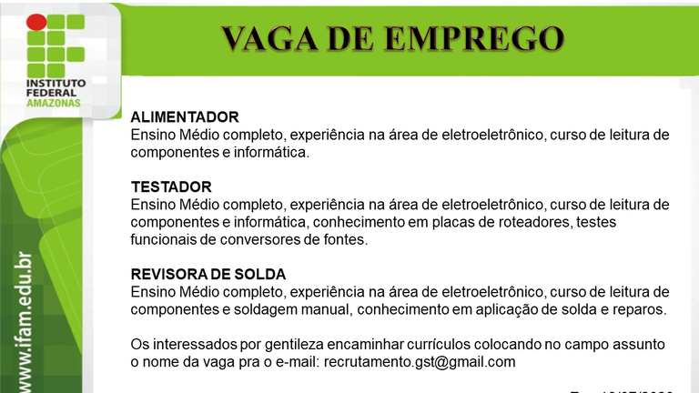 Alimentador / Testador / Revisor de Solda