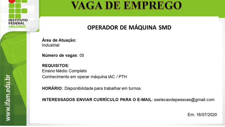 Operador de Máquina SMD