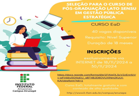  Inscrições Abertas para Pós-Graduação em Gestão Pública Estratégica (EaD)