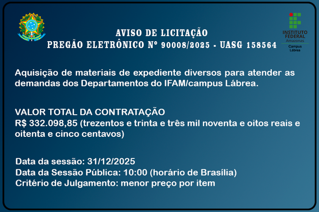 Aquisição de Materiais de Expediente