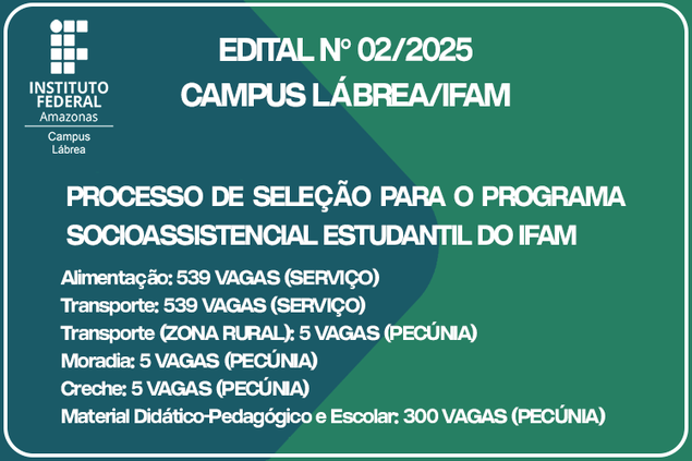 Edital N° 02/2025/Campus Lábrea/IFAM