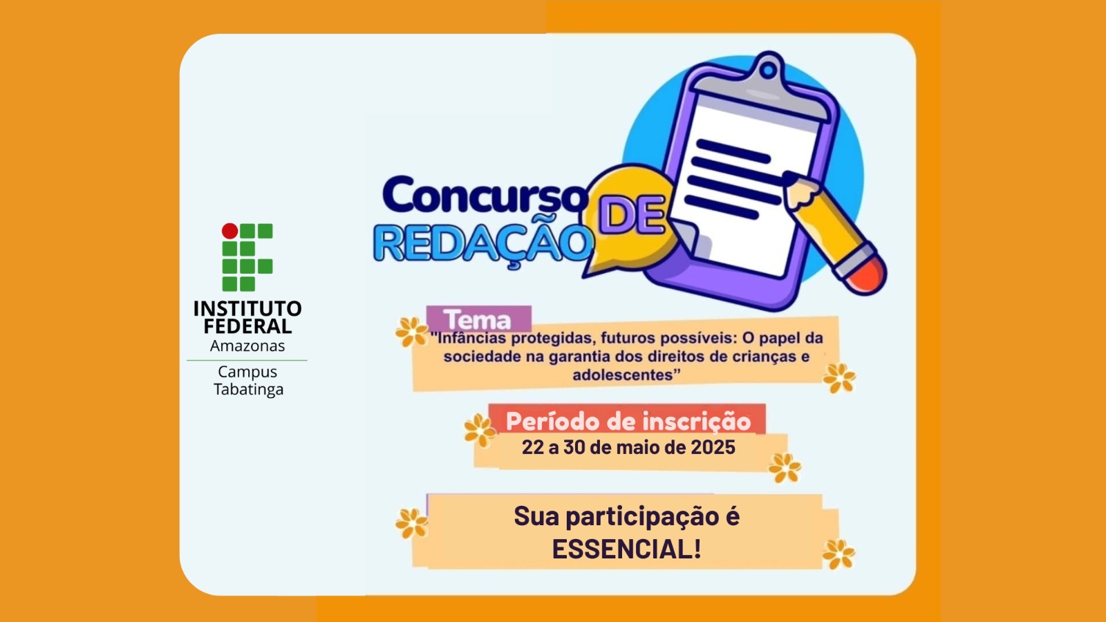 IFAM CAMPUS TABATINGA CONCURSO DE REDACAO 2025