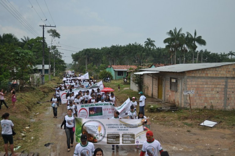 caminhada contra queimada