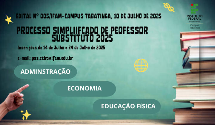 PROCESSO SELETIVO SIMPLIFICADO DE PROFESSOR SUBSTITUTO - JULHO-2025