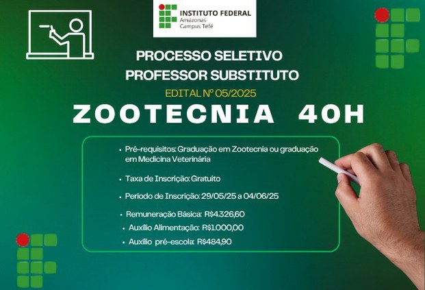 PSS - Professor substituto de Zootecnia / Manejo, Nutrição e Produção animal