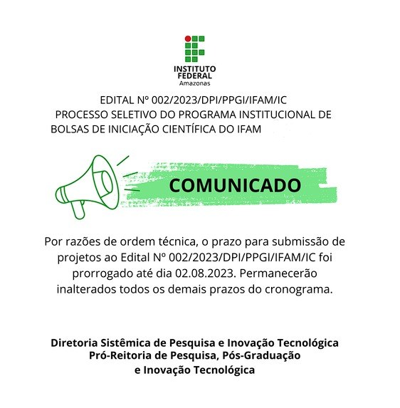 Comunicado de prorrogação